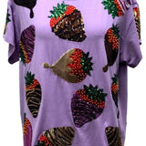 Purple Chocolate Covered Strawberries Tee