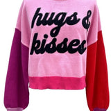 Pink Colorblock Hugs & Kisses Sweater