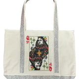 Large Rhinestone Queen Tote Bag