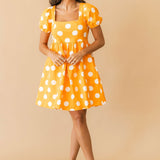 Polka Dot Gameday Dress | Orange White