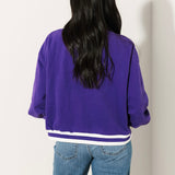Purple Jeweled Basketball Sweatshirt | Queen Of Sparkles