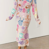 Light Pink Birthday Icon Knit Dress | Queen Of Sparkles