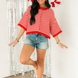 Summertime Stripe Sweater | Red