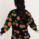 Black Leopard Cherry Sweatshirt | Queen Of Sparkles