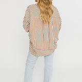 Margot Striped Top | Brown