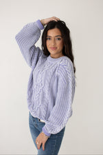 FRANKIE CABLE SWEATER | HEAVENLY LAVENDER