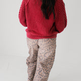 Frankie Cable Knit Sweater | Cherry