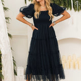 Mylee Textured Midi Dress | Navy