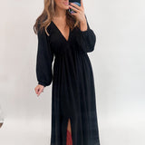 Wrap Me Up Maxi Dress | Black