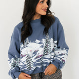 Alpine Ski Oversized Crew Sweatshirt