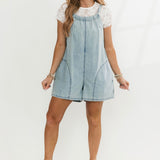 Look Into The Sun Denim Romper