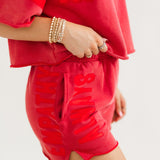 Empathy Always Sweatshorts | Vintage Red