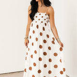 Oaklynn Polka Dot Midi Dress | Chocolate