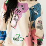 Multi Diamond Print Golf Icon Sweatshirt | Queen Of Sparkles