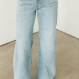 Lena Low Rise Wide Leg Jeans | Light