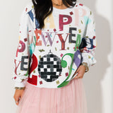 Grey Multi 'Happy New Year 2026' Sweatshirt | Queen Of Sparkles