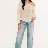Crochet Slouchy Sweater | Natural