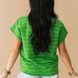 Green Football Field Queen Card Logo Tee | Queen Of Sparkles