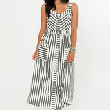 Class Act Stripe Midi Dress