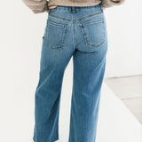 Meg Wide Leg Jean | Front Pleat Shadow