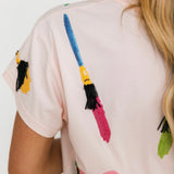 Pale Pink Paint Brush Tee | Queen Of Sparkles