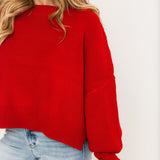 DOORBUSTER Oversized Sweater | Red