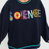 Navy 'Science' Icon Sweatshirt | Queen Of Sparkles