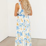 Tropical Oasis Midi Dress | Blue