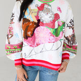 White Vintage Santa Sweatshirt