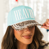 Heaven Trucker Hat | Denim/Cheetah Combo