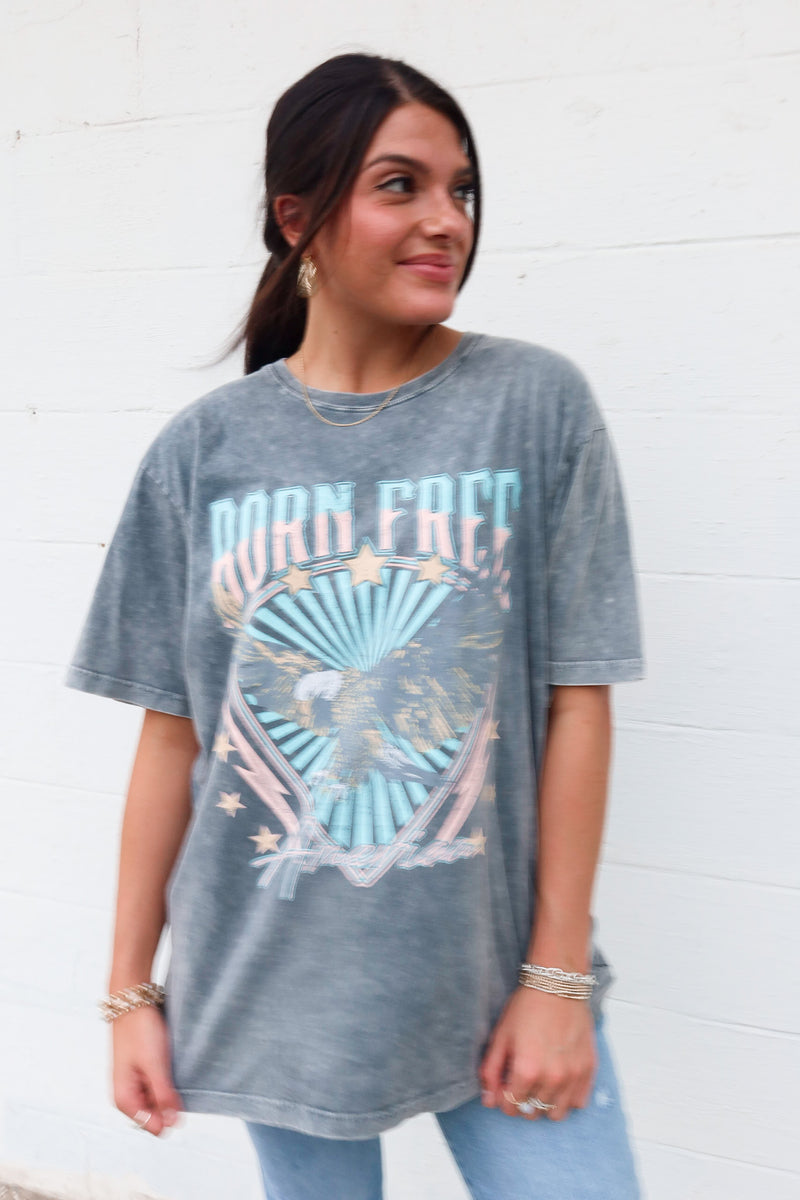 BORN FREE AMERICA GRAPHIC | DENIM