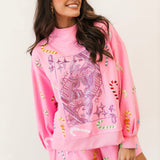 Pink Multi Candy Cane QOS Sparkle Short | Queen Of Sparkles