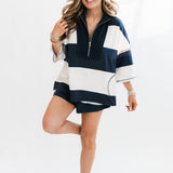 Sloane Wide Stripe Set | Navy