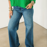 Far Out High Rise Wide Leg Jeans | New Indigo