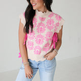 Fall In Love Floral Sweater | Pink