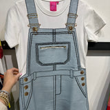 White Full Sequin Overall Tee Dress | Queen Of Sparkles