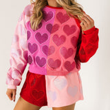 Colorblock Rhinestone Hearts Short | Queen Of Sparkles