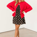 Amie Tunic Dress | Brown Polka Dot