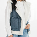 Sherpa Denim Vest