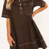 Steele Mini Dress | Brown