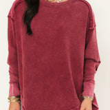 Chandler Waffle Knit Top | Cranberry