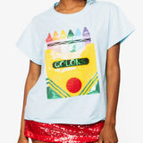 Light Blue Crayon Tee | Queen Of Sparkles
