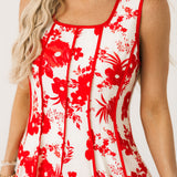 Cover Me In Kisses Midi Dress | Red