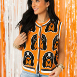Licensed Tennessee Knit In Rhinestone Button Up Knit Tank | Queen Of Sparkles