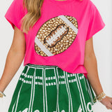 Pink Jeweled Football Tee | Queen Of Sparkles