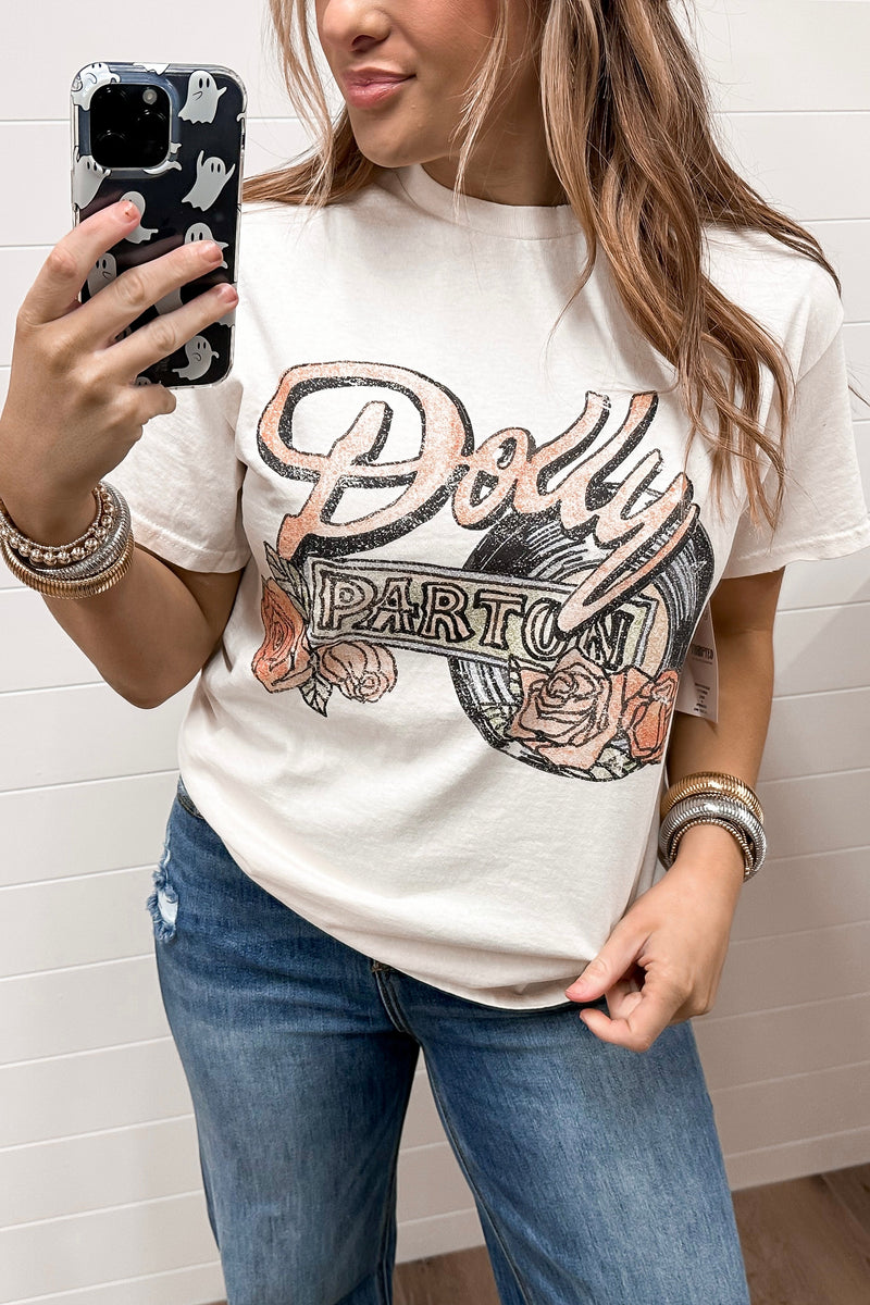 DOLLY RECORD THRIFTED TEE