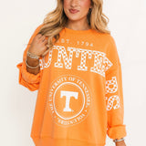 Volunteers Check Long Sleeve Crewneck