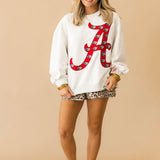Licensed Bama Oversized Printed Mascot Letter Sweatshirt | Queen Of Sparkles
