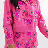 Hot Pink Azalea Henley Short | Queen Of Sparkles