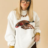 Flying Mallard Duck Mock Neck Sweatshirt